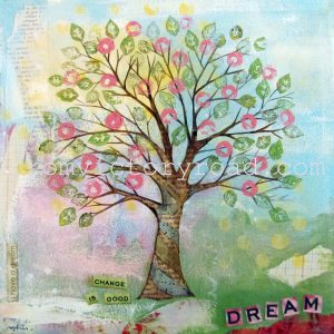 'Spring Tree' 2012 Mixed Media prints available http://www.etsy.com/shop/fromvictoryroad?section_id=10724179